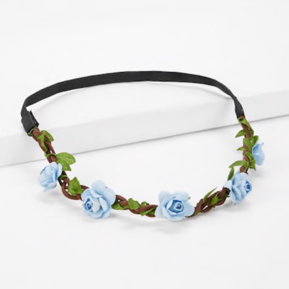 Light Blue Flower Headband